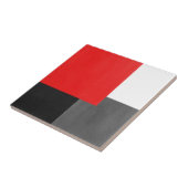 赤いグレーの白黒のジオメトリブロック タイル (側面)