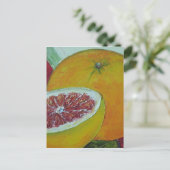 赤いグレープフルーツの郵便はがき ポストカード (スタンド正面)