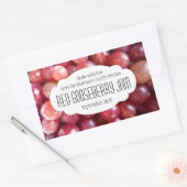 赤いグースベリーのジャムまたは保存ラベルシール 長方形シール (封筒)