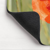 赤いケシでトウモロコシ畑の端 – フィールド マウスパッド (コーナー)