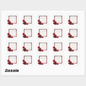 赤いケシとバ結婚ラップ スクエアシール (シート)