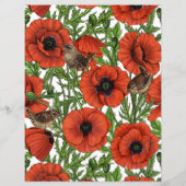 赤いケシとレンシ、白い離れ緑色の (裏面)