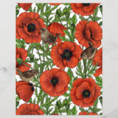 赤いケシとレンシ、白い離れ緑色の (正面)