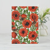 赤いケシとレンシ、白い離れ緑色の (スタンド正面)