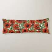 赤いケシとレンシ、白い離れ緑色の ボディピロー (裏面)