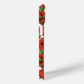 赤いケシとレンシ、白い離れ緑色の Case-Mate iPhoneケース (裏面 / 右)