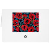 赤いケシとレンツ、黒い離れ青い (裏面横)