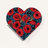 赤いケシとレンツ、黒い離れ青い ノートブック (正面)