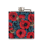 赤いケシとレンツ、黒い離れ青い フラスク (裏面)