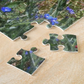 赤いケシと青い花フランス ジグソーパズル (側面)