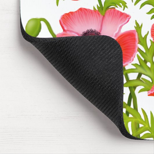 赤いケシによってはマウスパッドが開花します マウスパッド (コーナー)