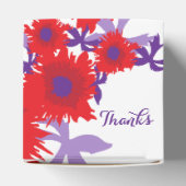 赤いケシのグラフィック感謝していアートギフトボックス フェイバーボックス (上部)