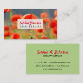 赤いケシのケシによっては青空が開花します 名刺 (正面/裏面)