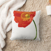赤いケシのシンプル クッション (ブランケット)