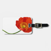 赤いケシのシンプル ラゲッジタグ (正面横)