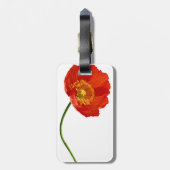 赤いケシのシンプル ラゲッジタグ (裏面縦)