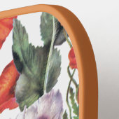 赤いケシのパタパーソナライズされたーン ピックルボールラケット (左詳細)