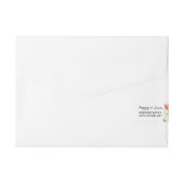 赤いケシのラッピング リターンアドレスラベル ラップアラウンド宛名ラベル (裏面)