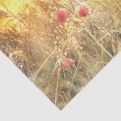 赤いケシの入った穀物の放射能畑 薄葉紙 (詳細)