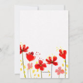 赤いケシの写真の確認 招待状 (裏面)