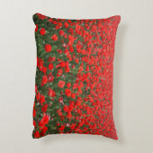 赤いケシの分野 アクセントクッション (裏面(縦))