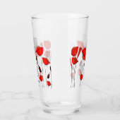 赤いケシの列 タンブラーグラス (左)