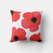 赤いケシの四杯 クッション (裏面)