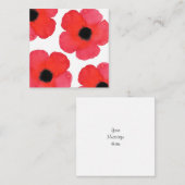 赤いケシの四杯 ノートカード (正面/裏面)
