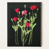 赤いケシの夏の牧草地、野生の花 プランナー手帳 (裏面)