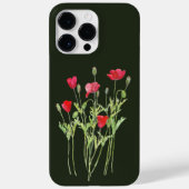 赤いケシの夏の牧草地、野生の花 Case-Mate iPhoneケース (裏面)