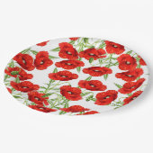 赤いケシの多く ペーパープレート (アングル)