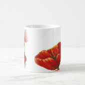 赤いケシの大きいマグ コーヒーマグカップ (中央)