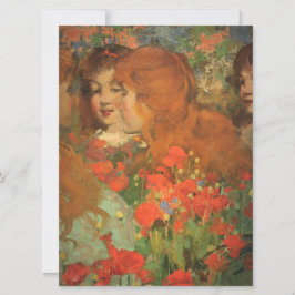 赤いケシの女の子(by George Henry) カード