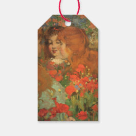 赤いケシの女の子(by George Henry) ギフトタグ