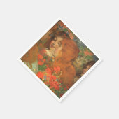 赤いケシの女の子(by George Henry) スタンダードカクテルナプキン (角)