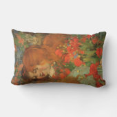 赤いケシの女の子(by George Henry) ランバークッション (裏面)