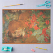 赤いケシの女の子(by George Henry) 薄葉紙 (クラフト)