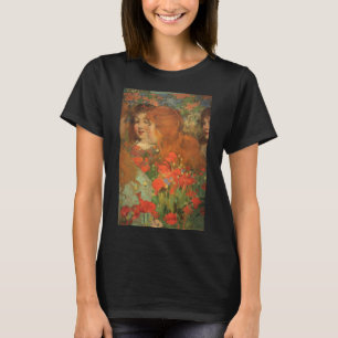 赤いケシの女の子(by George Henry) Tシャツ