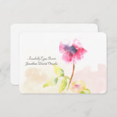 赤いケシの平らなサンキューカード サンキューカード (正面/裏面)