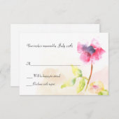 赤いケシの応答カード 出欠カード (正面/裏面)