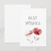 赤いケシの最高の願い サンキューカード (正面/裏面)