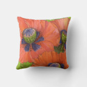 赤いケシの枕 クッション (裏面)