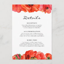 赤いケシの水の結婚色のゲスト情報