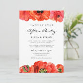赤いケシの水の色パーティー後ずっと幸せに 招待状 (スタンド正面)