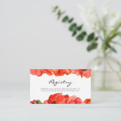 赤いケシの水の色結婚の登録カード エンクロージャーカード (スタンド正面)