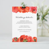 赤いケシの水色結婚の詳細カード エンクロージャーカード (スタンド正面)