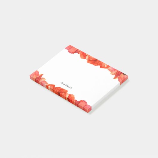 赤いケシの水色 ポストイット (アングル)