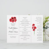 赤いケシの結婚式プログラム (スタンド正面)