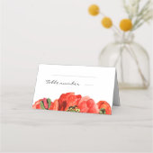 赤いケシの結婚水色 プレイスカード (正面)