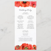 赤いケシの結婚水色 プログラム (裏面)